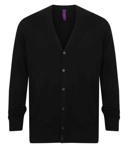 Henbury Lightweight Cotton Acrylic V Neck Cardigan